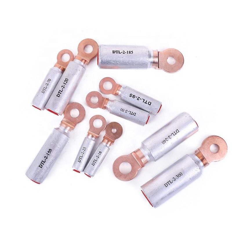 DTL-2 Copper and Aluminium Cable Lug, High Quality Bimetallic Lug DTL, Exported Round Cu-Al Cabel Lug